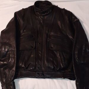 Hein Gericke Black Leather‎ Motorcycle Jacket 38